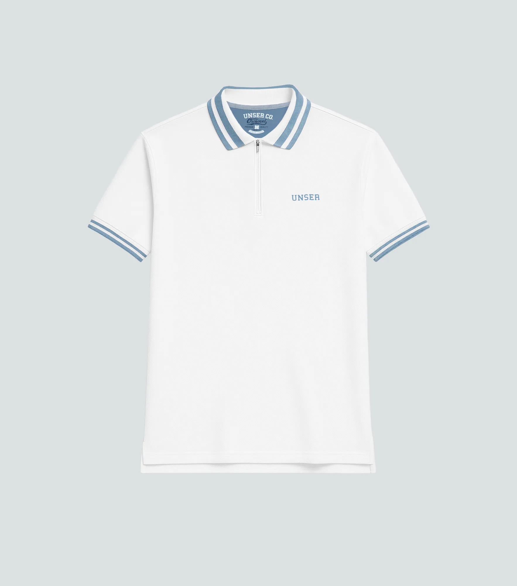 Comfort Rayan Polo Para Hombre Unicolor Manga Corta Unser 832983 BL