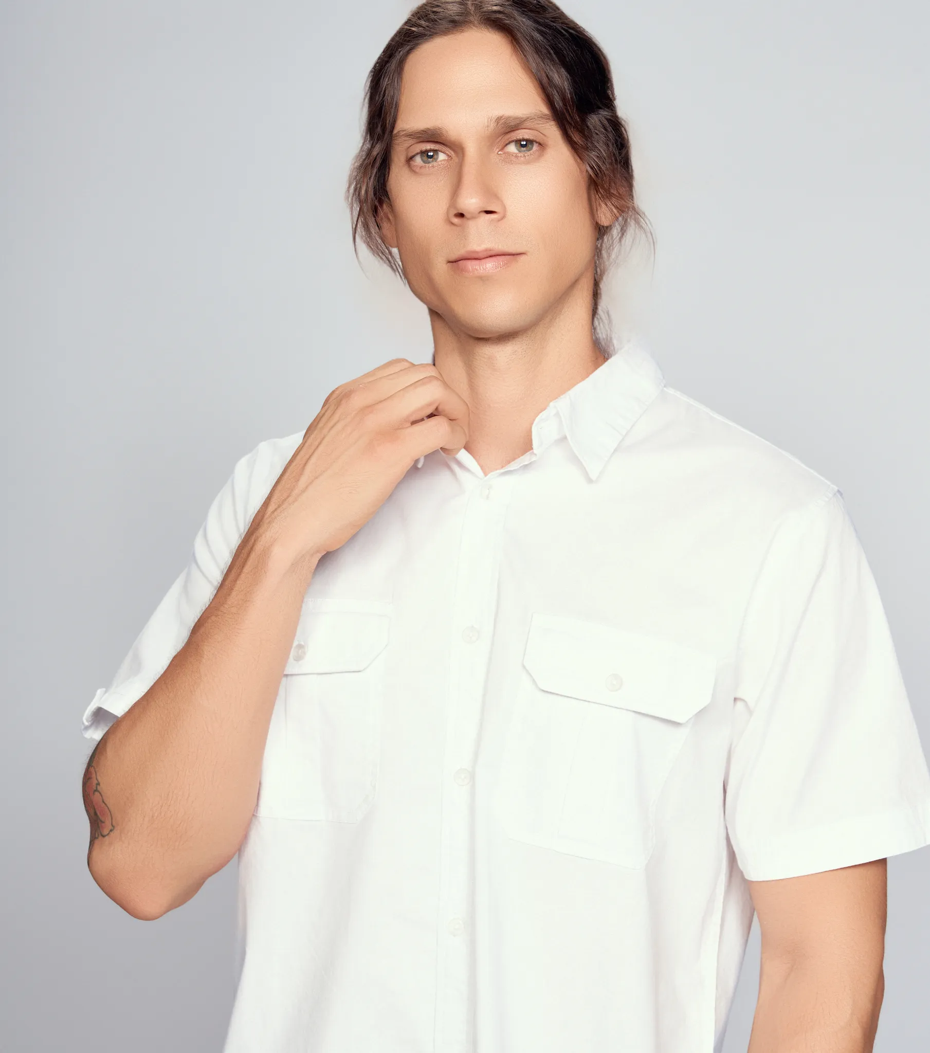 Elias Camisa Comfort Unicolor M C Unser 834019 BL