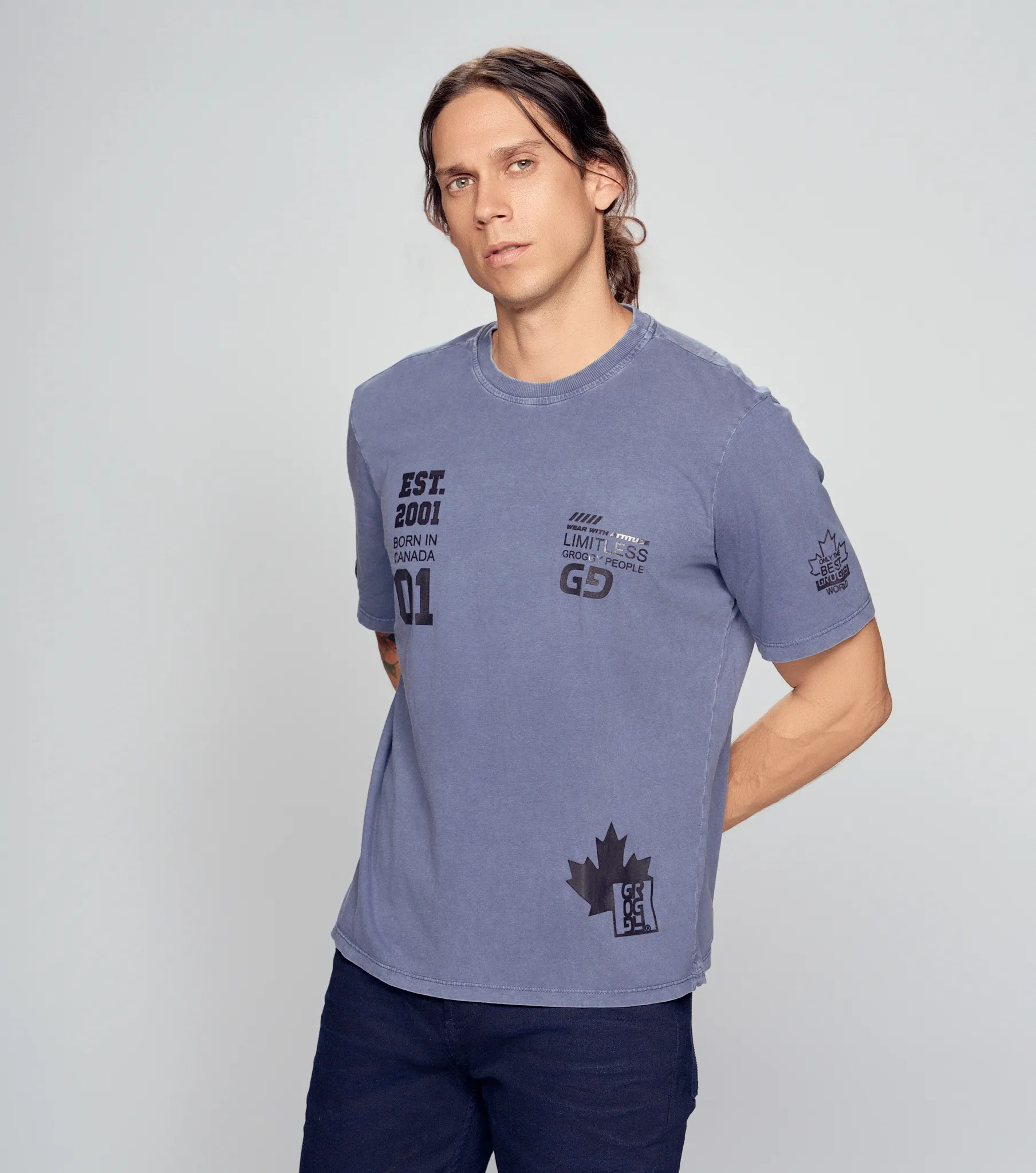 Galen T Shirt Regular Masculina Groggy 834157 AP