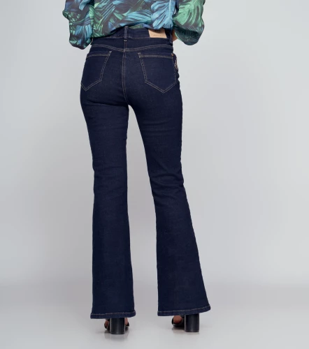 Jean Para Mujer Bota Flare Con Proceso Praga Karina DerekAZ