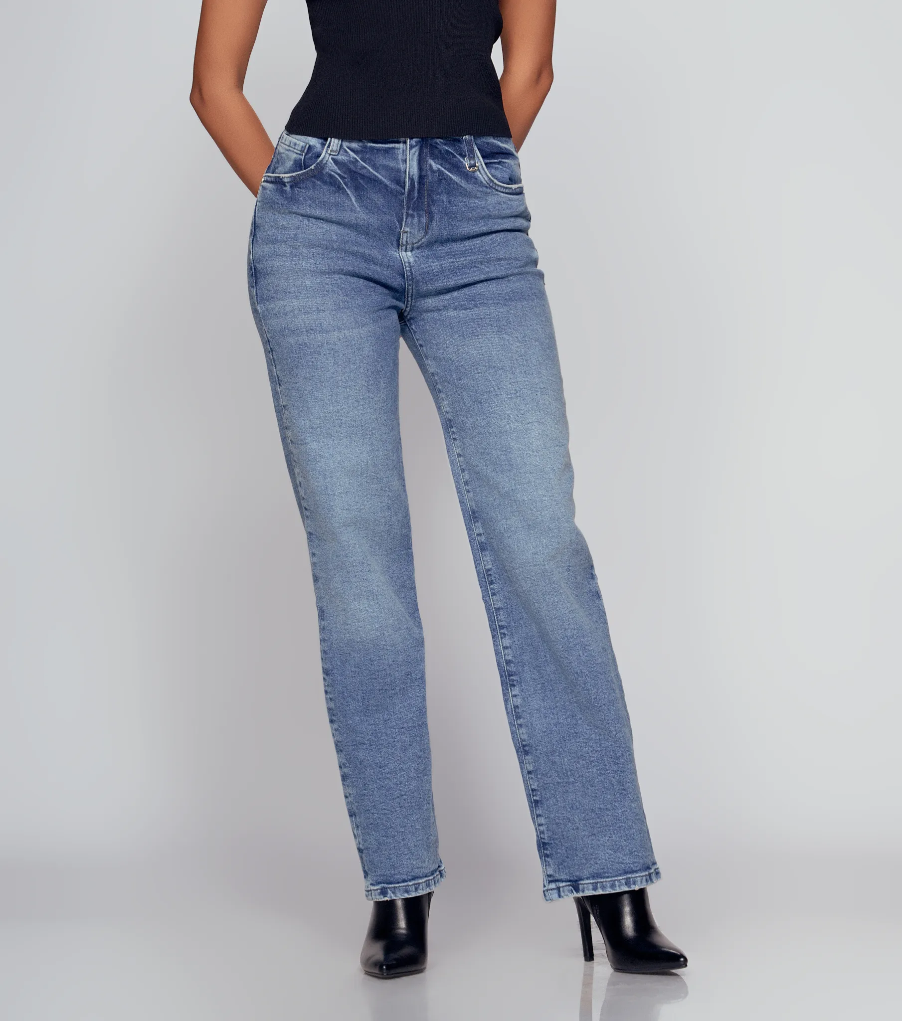 Jean Para Mujer Sin Pretina Con Proceso Barcelona Kendall Derek 834733 AZ