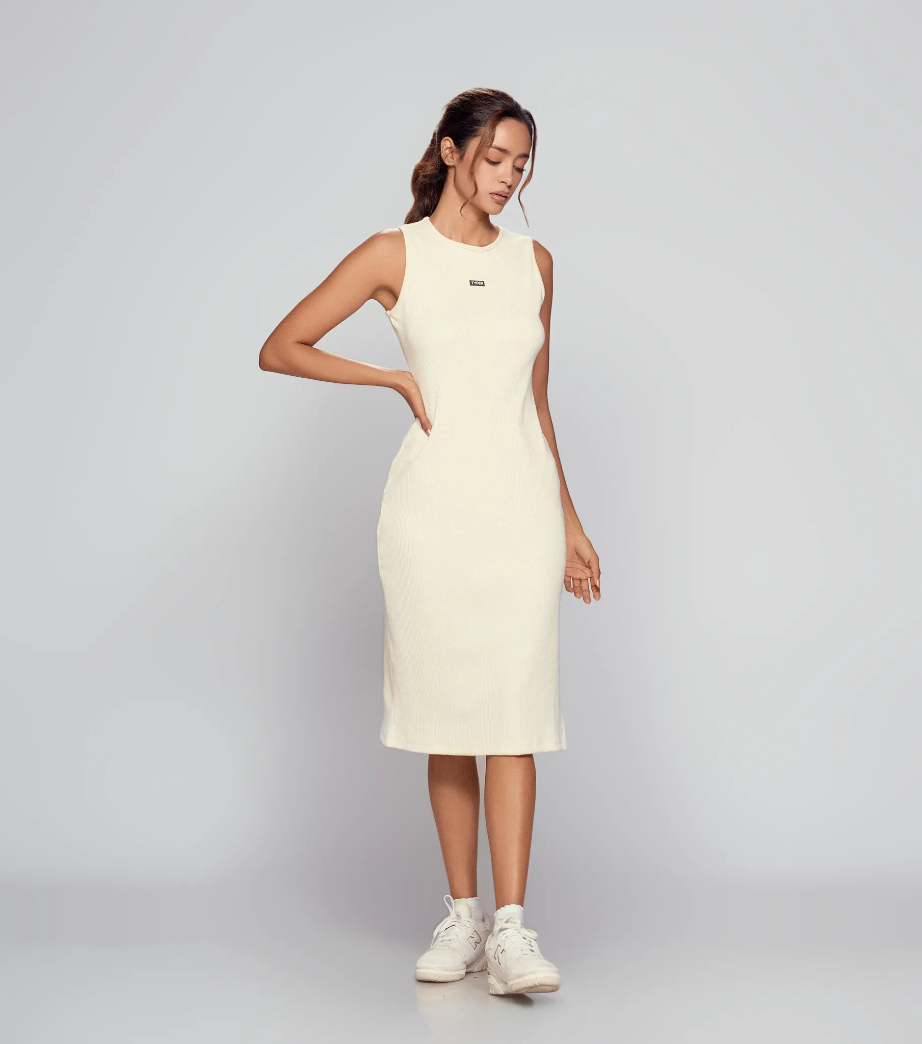 Mari Vestido Midi Manga Sisa Typer 835175