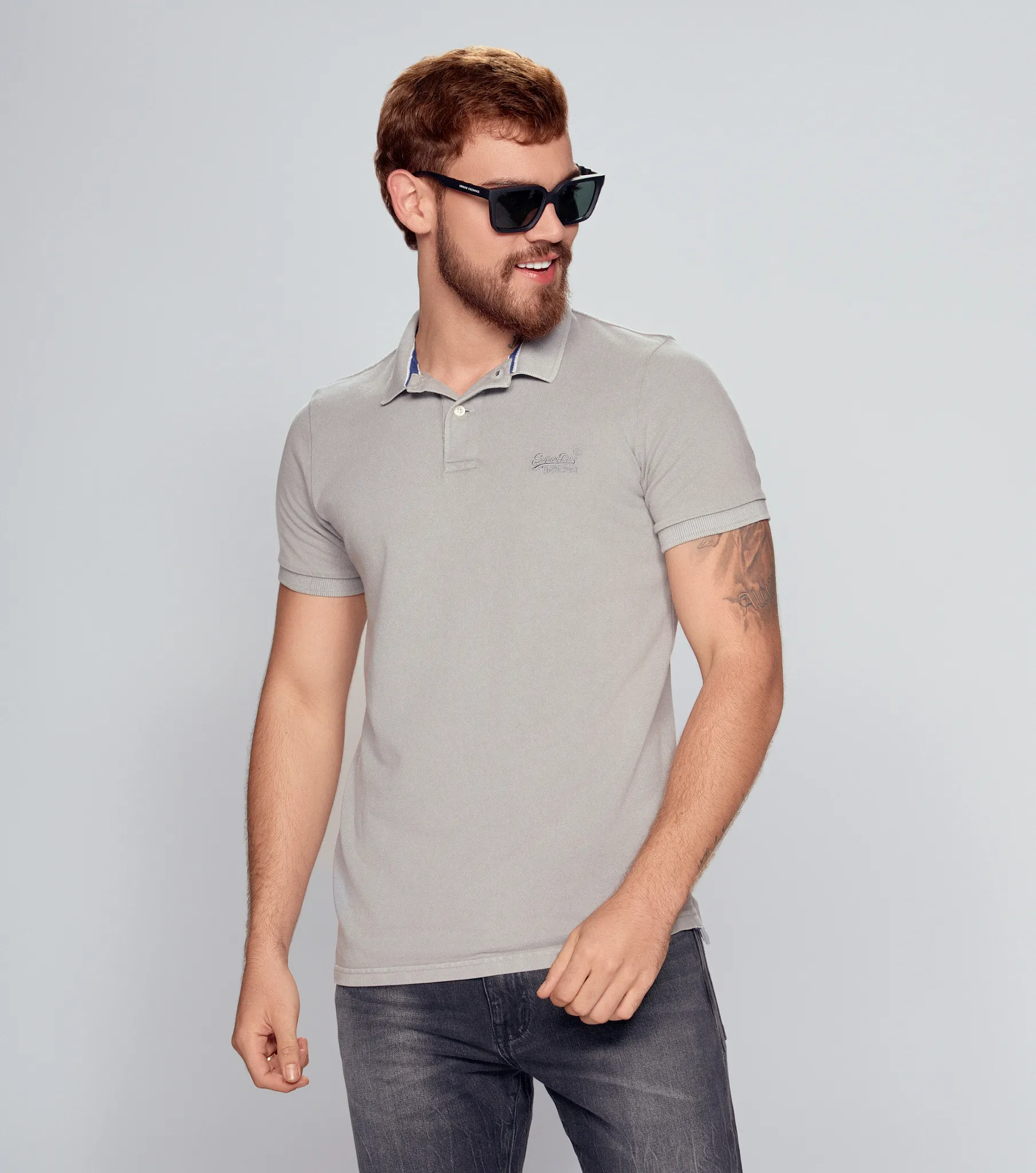 Polo Superdry Vint Destroy 124621 GR