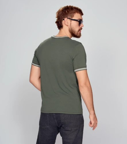 T Shirt Para Hombre Molderia Comfort Unicolor Con Estampado UnserVD