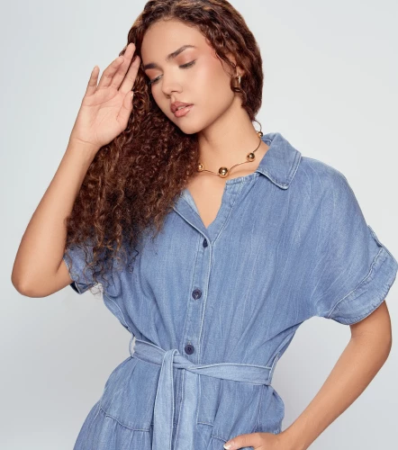 Vestido Para Mujer En Indigo Con Proceso Sharik DerekAZ