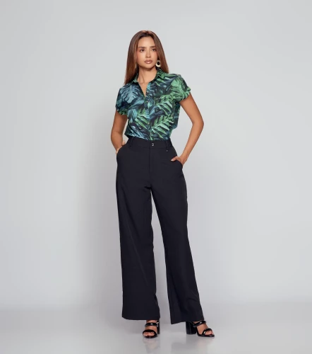 Pantalon Para Mujer Emily Bota Bell Unicolor Emily DerekNG