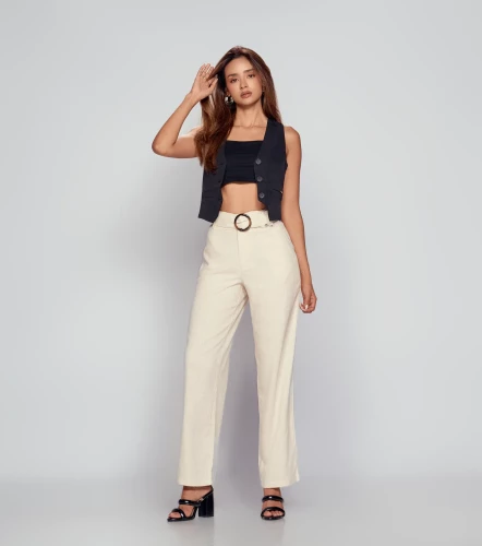 Pantalon Para Mujer Hera Unicolor En Lino DerekKQ