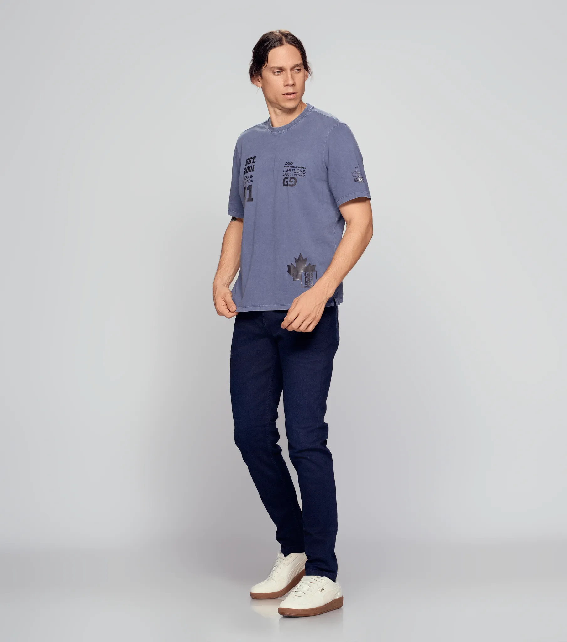 Galen T Shirt Regular Masculina Groggy 834157 AP