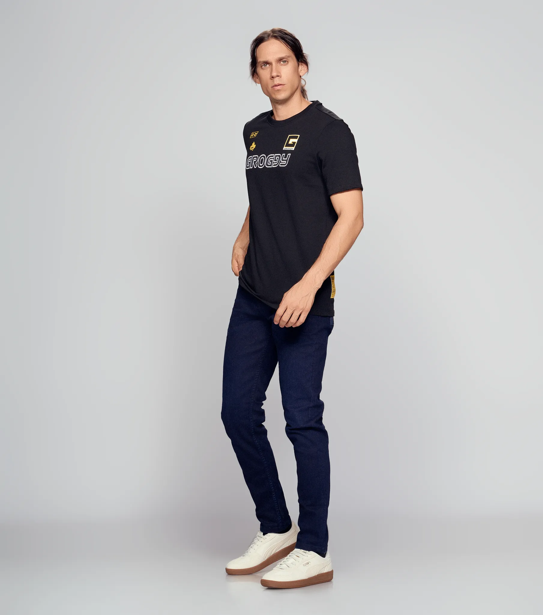 Gorki T Shirt Slim Masculina Groggy 834578 NG