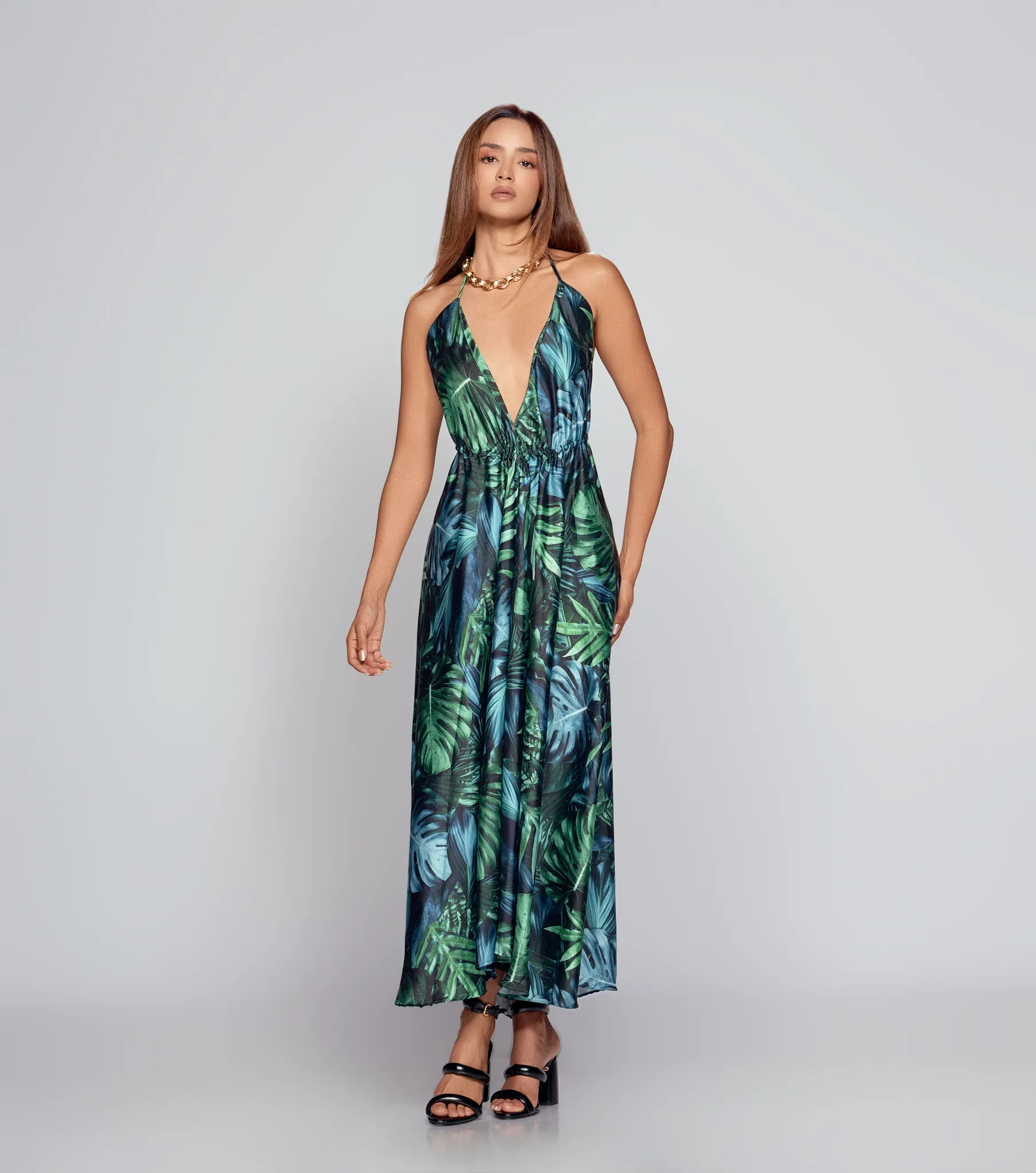Replay Vestido De Mujer, 010 Negro/Oro/Azul/Camel, M