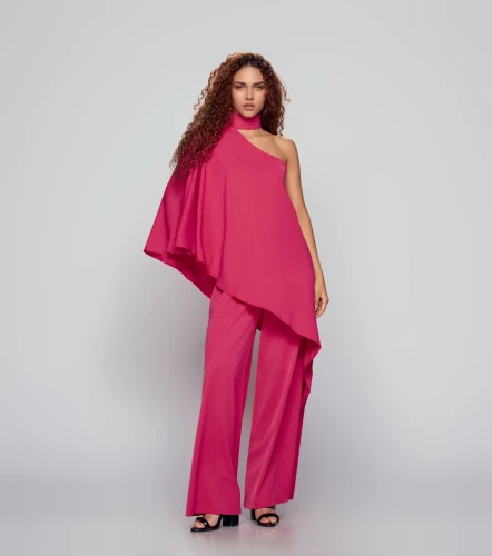 Madelaide Blusa Asimetrica Con Detalle En Cuello Unicolor DerekMR