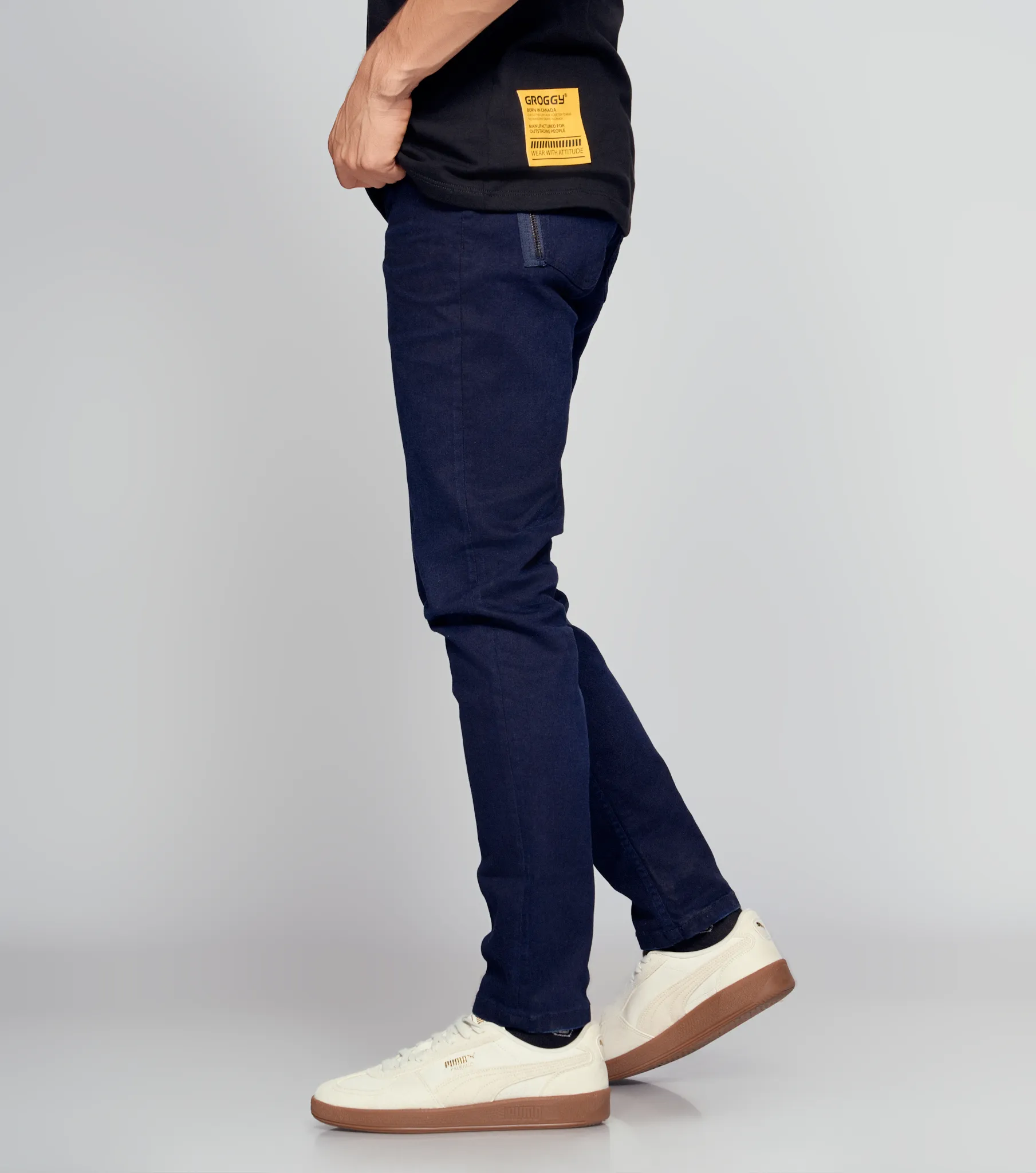 Amter Jean Skinny Con Ribete Masculino Groggy 833459 AO