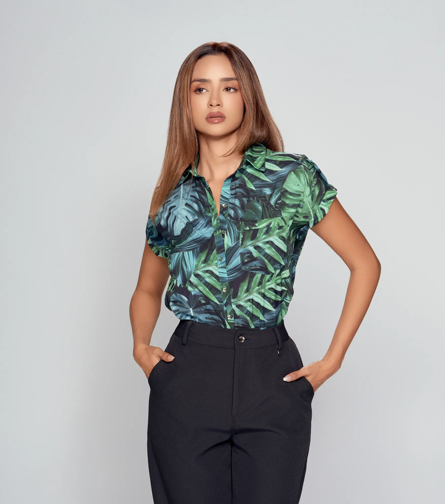 Blusa Camisera Manga Corta Sublimada Derek 835506 VD