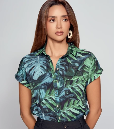 Blusa Camisera Manga Corta Sublimada DerekVD
