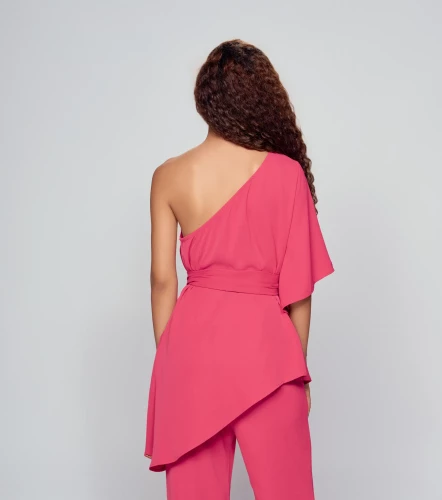 Blusa Para Mujer Medio Hombro Con Cinturon DerekFS