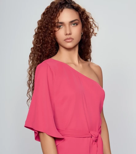 Blusa Para Mujer Medio Hombro Con Cinturon DerekFS