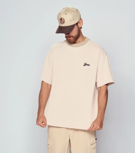 Borton T Shirt Cuello Tejido En Lineas TyperKQ