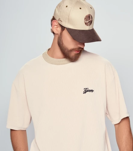Borton T Shirt Cuello Tejido En Lineas TyperKQ