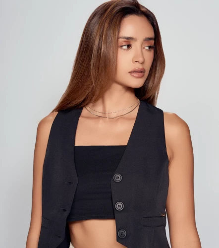 Chaleco Manga Sisa Con Botones En Delantero DerekNG