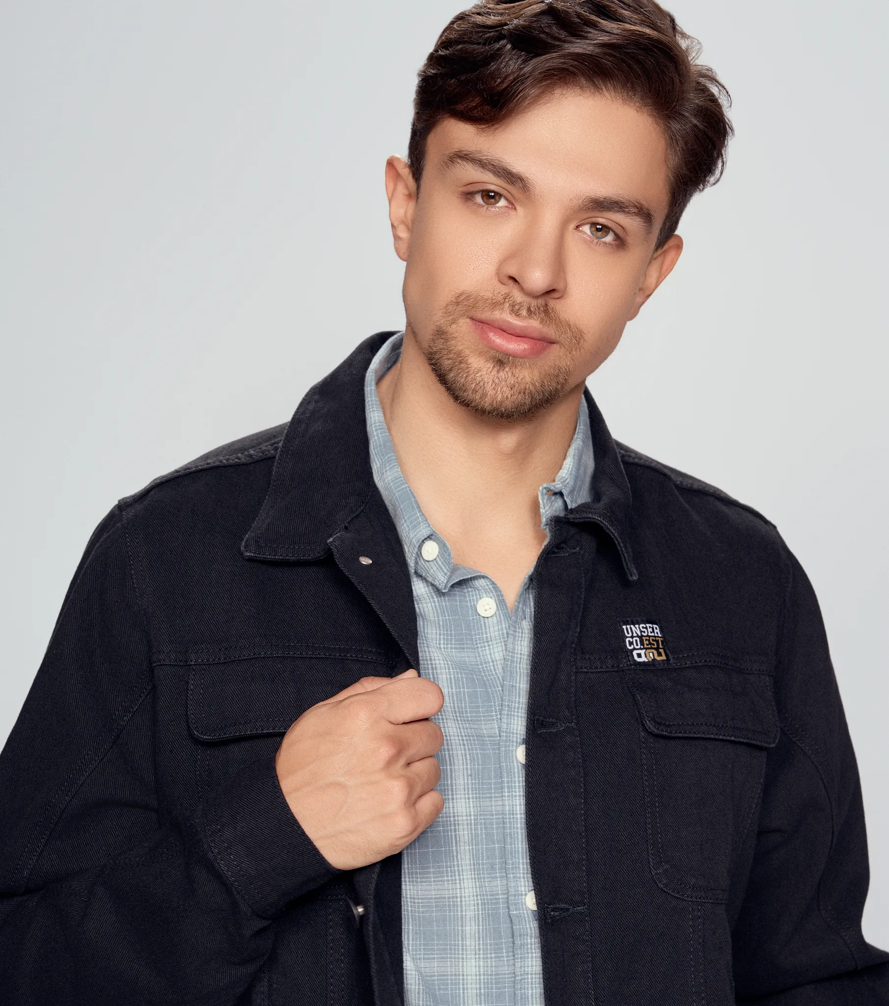 Chaqueta Para Hombre En Indigo Negro Con Proceso Unser 830964 NG