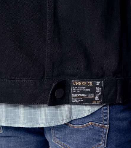 Chaqueta Para Hombre En Indigo Negro Con Proceso UnserNG