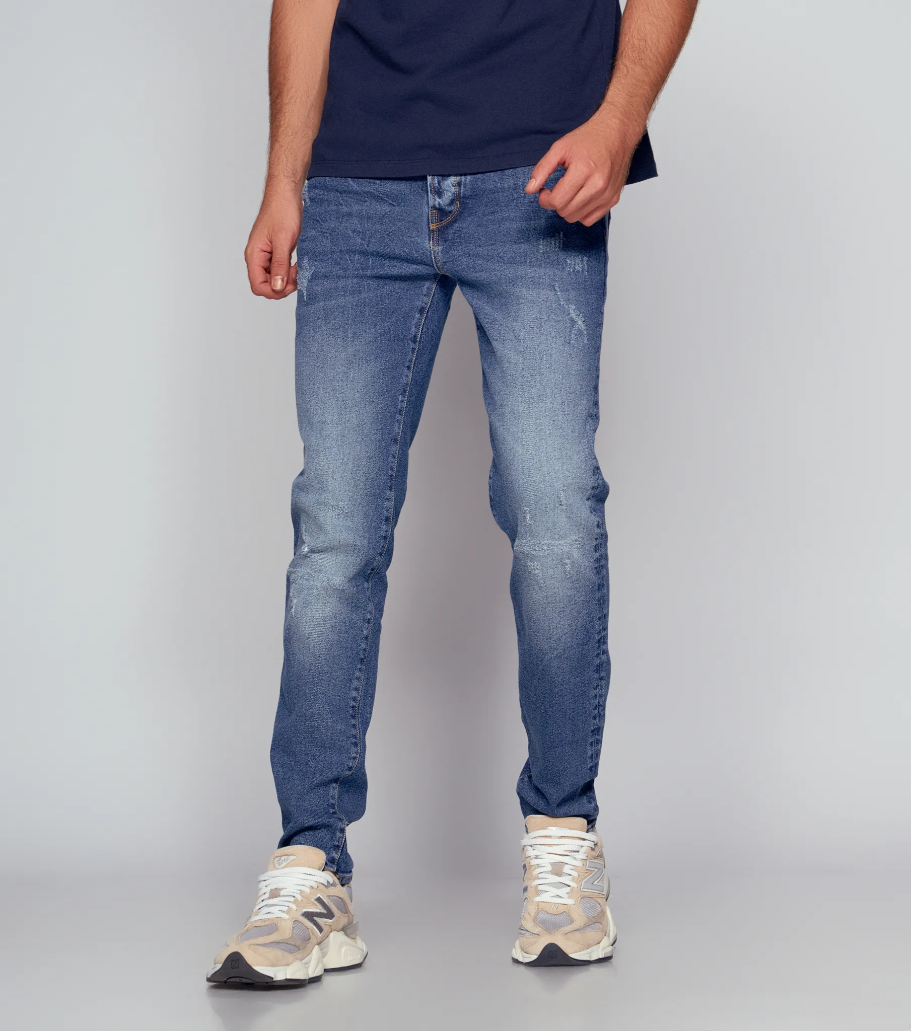 Iron Sair Jean Con Proceso Y Rotos Azul Unser 834236 AZ