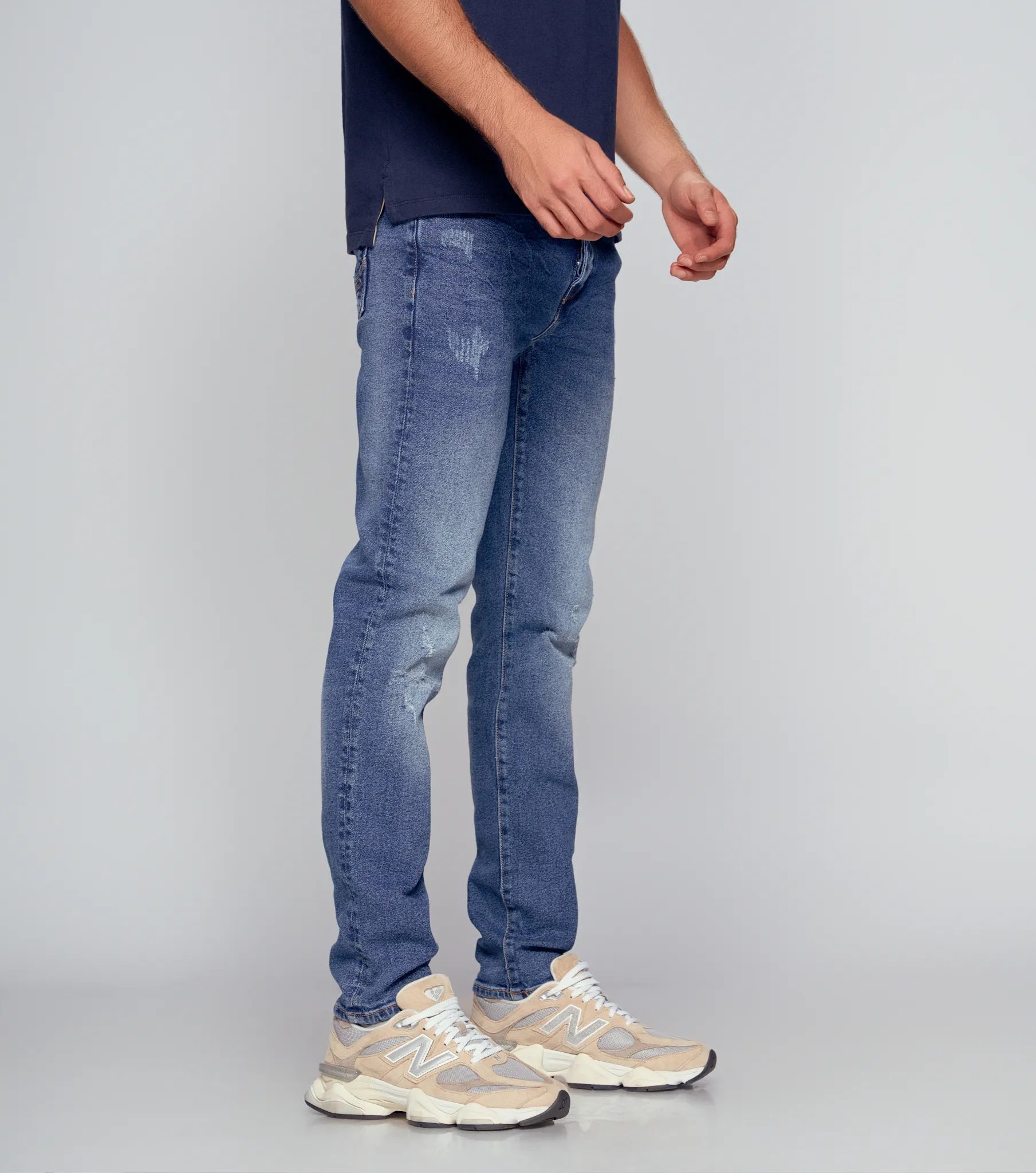 Iron Sair Jean Con Proceso Y Rotos Azul Unser 834236 AZ