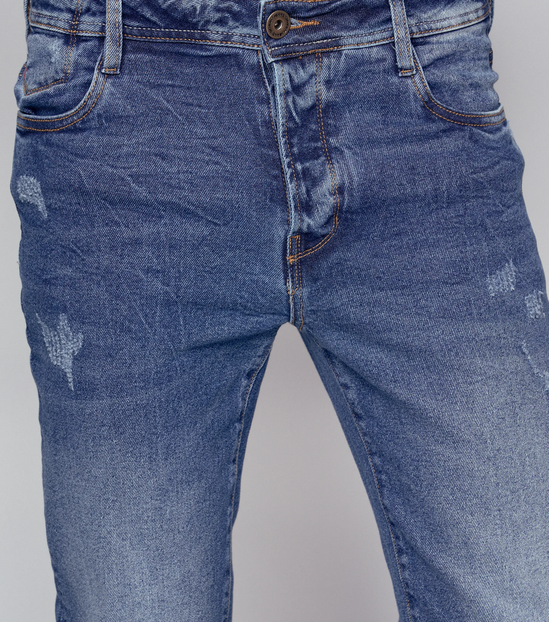 Iron Sair Jean Con Proceso Y Rotos Azul Unser 834236 AZ