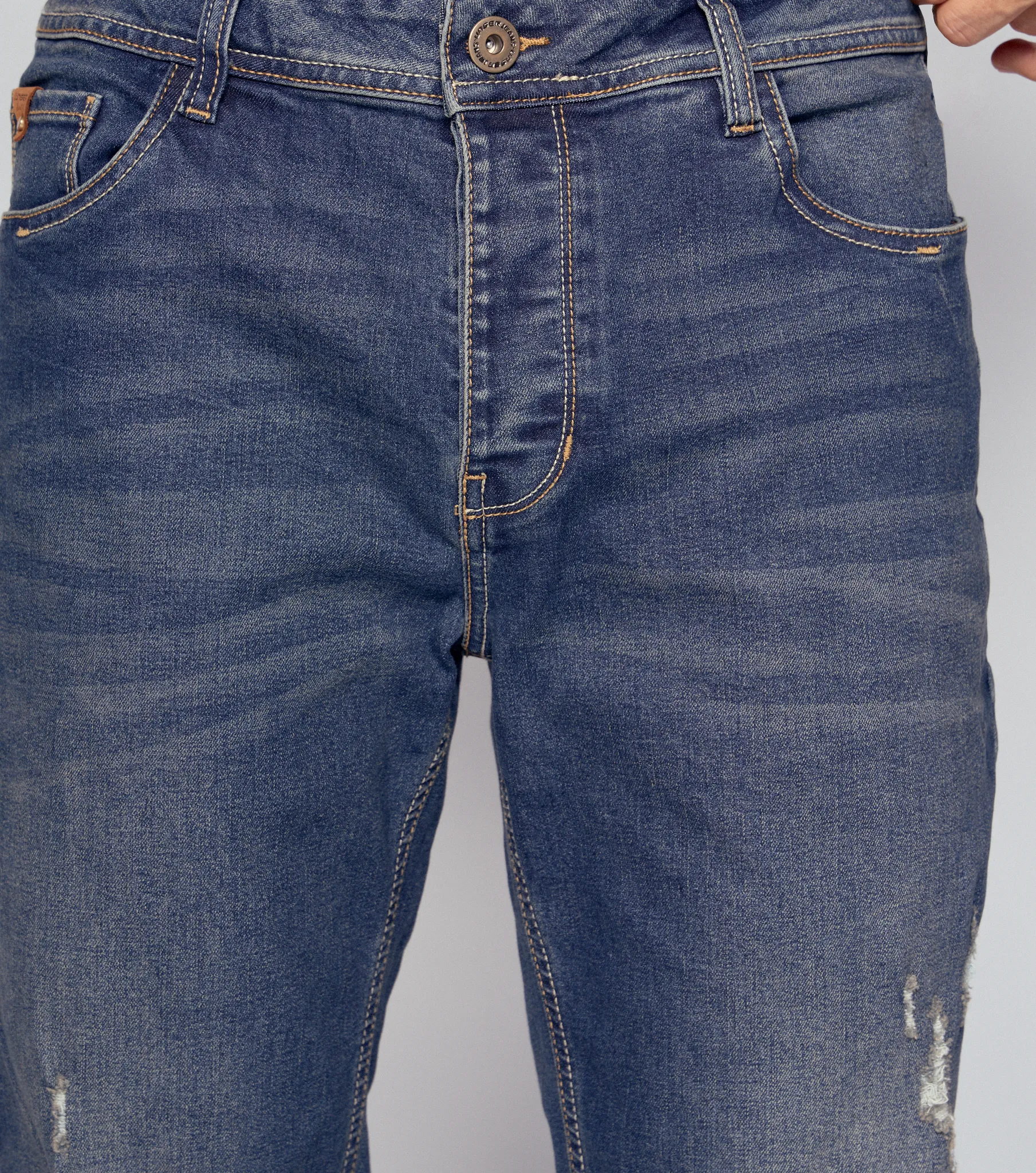 Jean Para Hombre Molderia Iron Con Proceso Oscuro Unser 830829 AZ