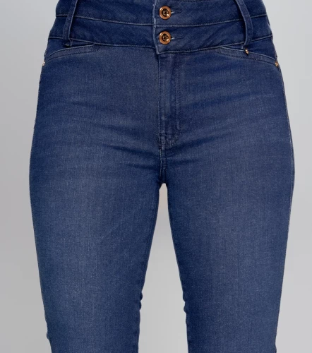 Jean Para Mujer Con Pretina Ancha Y Corte Sin Bolsillos DerekAZ