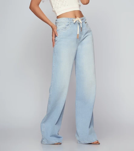 Jean Wide Leg Con Proceso Barcelona Missy DerekAZ