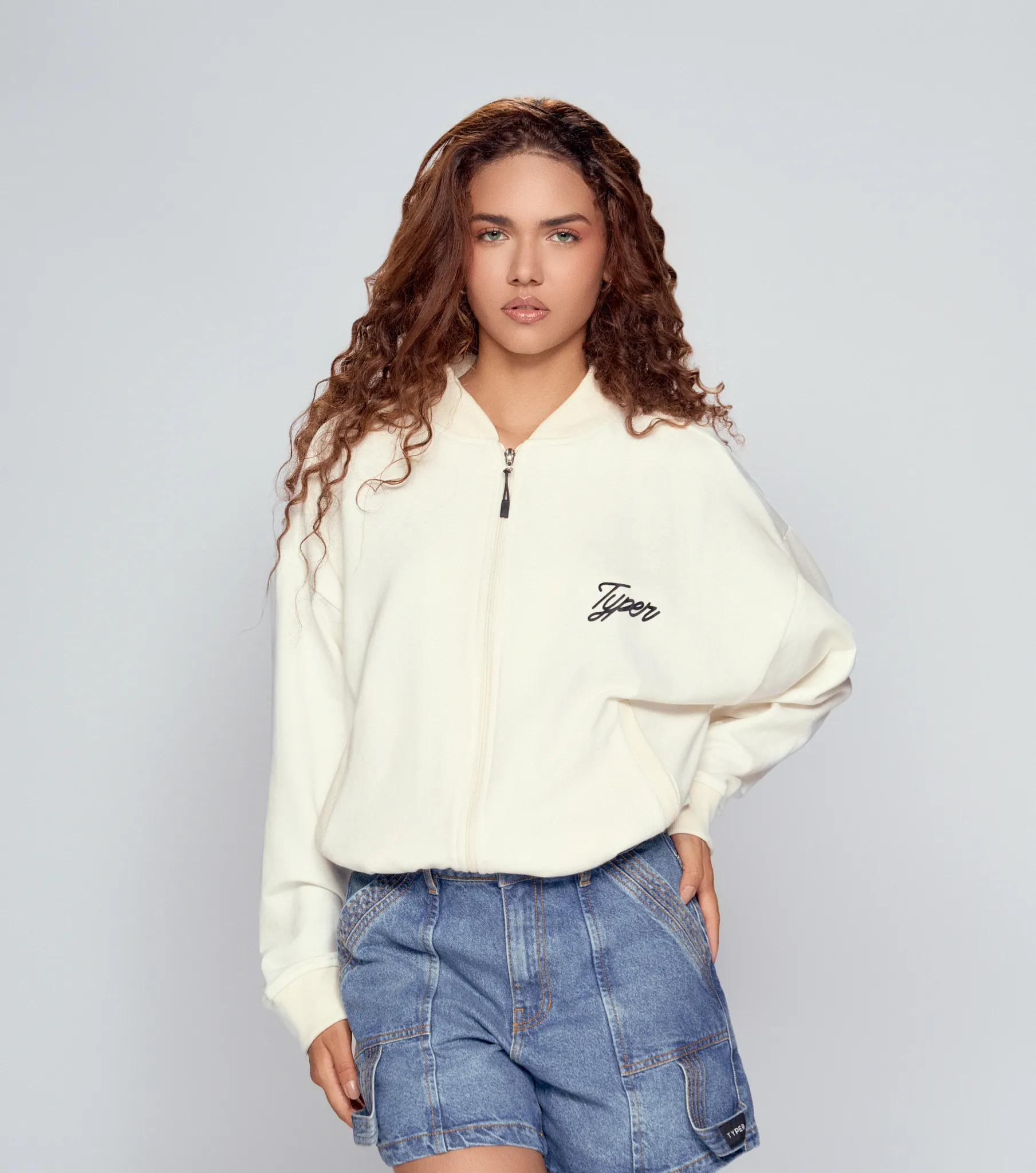 Jesse Chaqueta Oversize Tipo Bomberg Estampada Con Tejidos TyperAR
