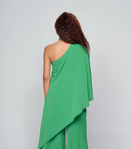 Madelaide Blusa Asimetrica Con Detalle En Cuello Unicolor DerekVD