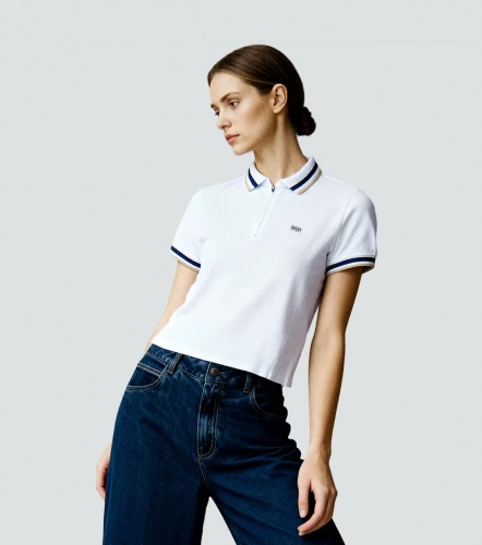 Mary Blusa Polo Con Cortes Cuello Y Punos Tejidos UnserBL