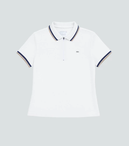 Mary Blusa Polo Con Cortes Cuello Y Punos Tejidos UnserBL