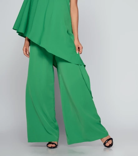 Pantalon Para Mujer Bota Amplia Unicolor DerekVD