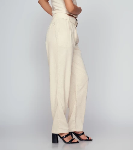 Pantalon Para Mujer En Lino Unicolor Anitta DerekKQ