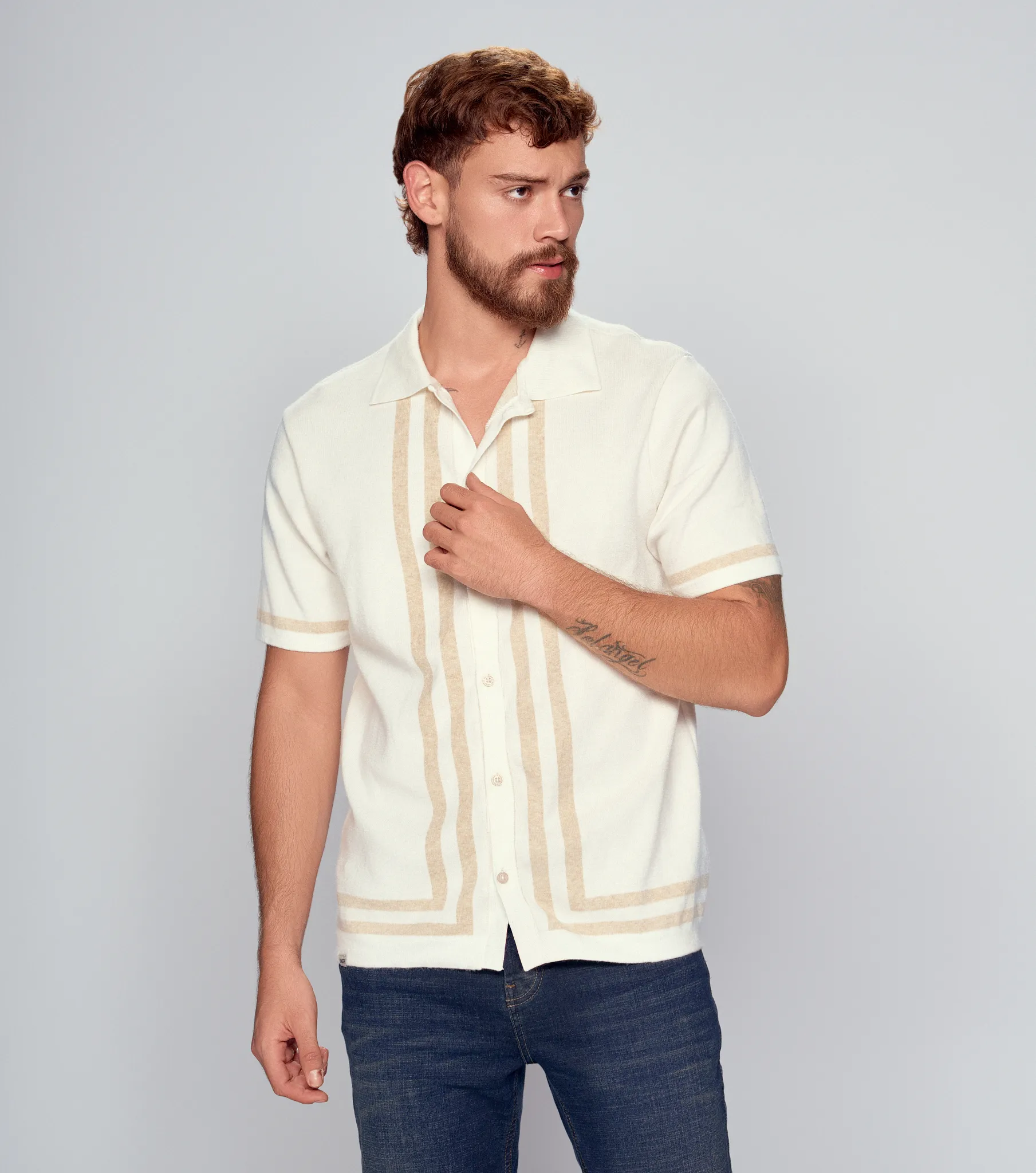 Paolo Camisa Tejida Combinada Unser 835544 AR