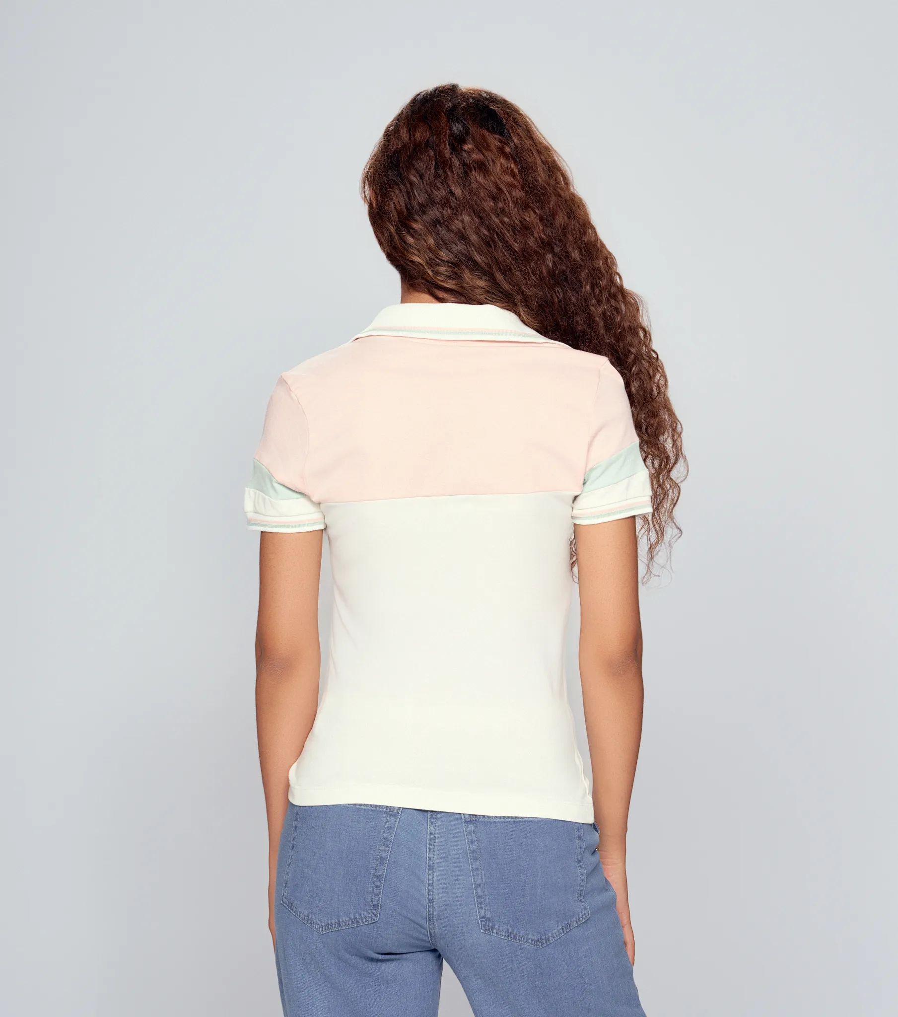 Polo Para Mujer Combinado Manga Corta Derek 826629 RS