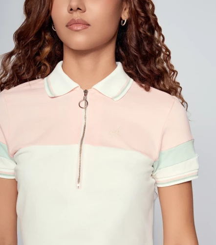 Polo Para Mujer Combinado Manga Corta DerekRS