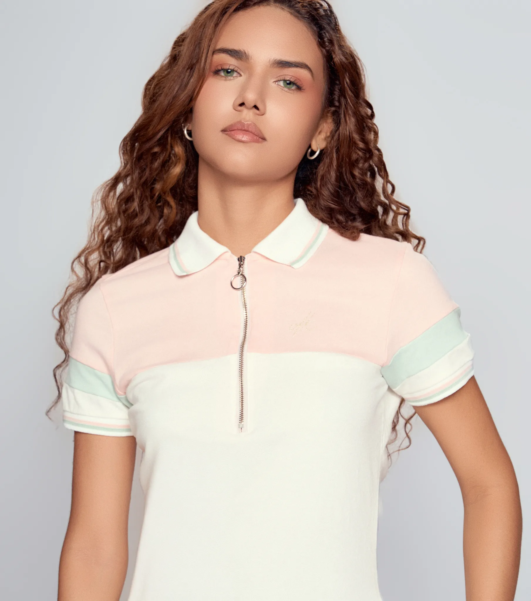 Polo Para Mujer Combinado Manga Corta Derek 826629 RS