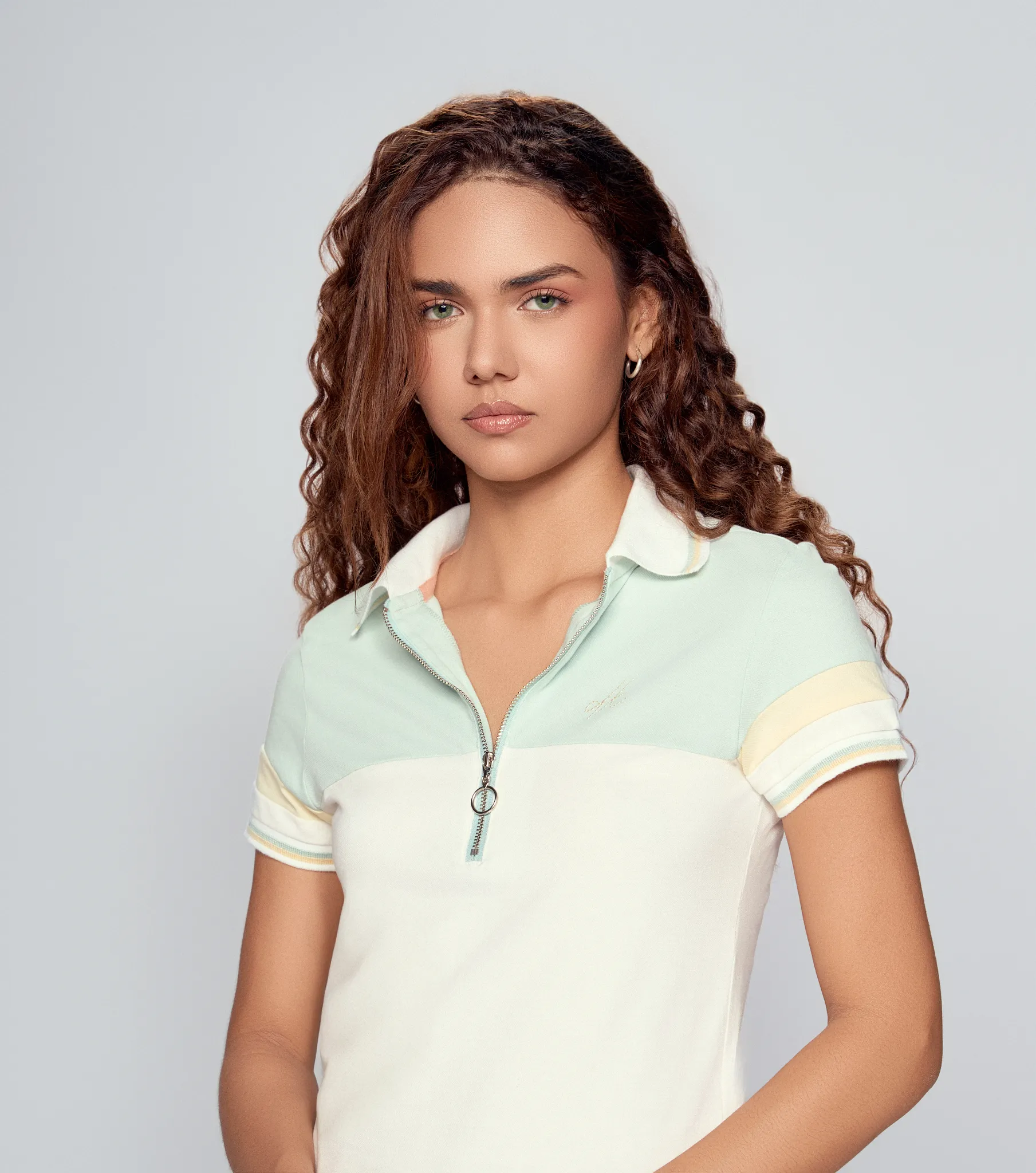 Polo Para Mujer Combinado Manga Corta Derek 826629 VJ