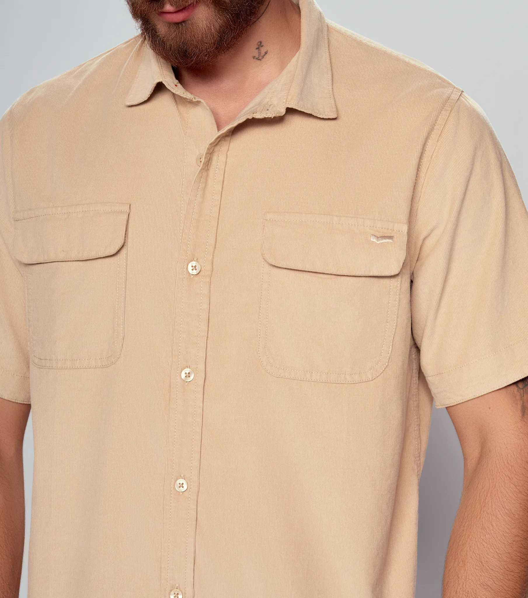 Renzo Camisa Slim Masculina Gas 835583 BG