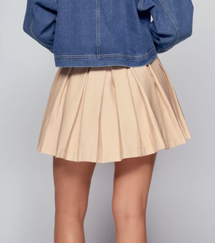 Sary Falda De Tablones Y Pretina Tejida TyperKQ
