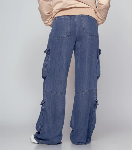 Star Luna Jean Cargo Con Proceso Y Bolsillos UnserAZ