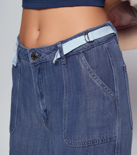 Star Luna Jean Cargo Con Proceso Y Bolsillos UnserAZ