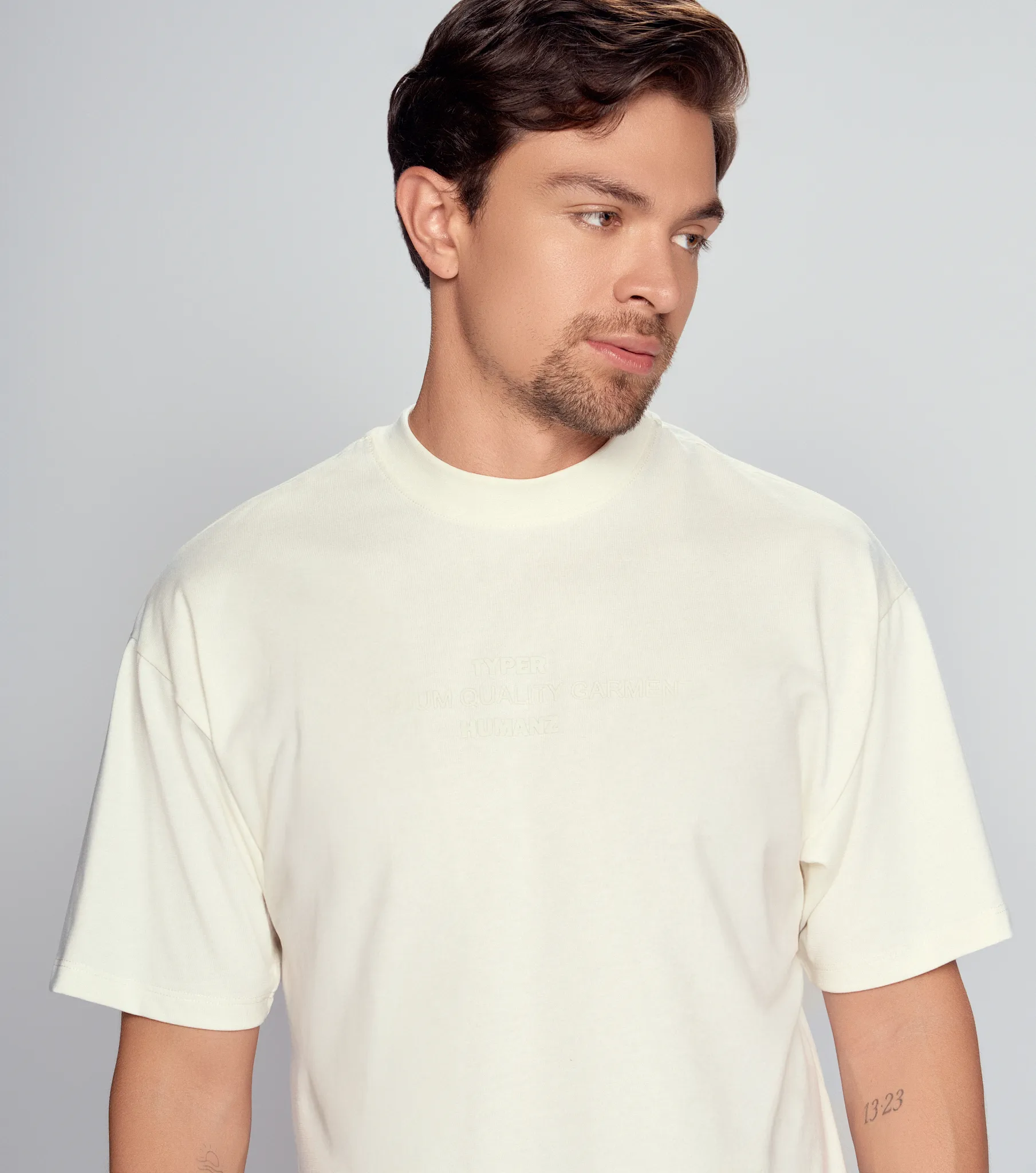 Teddy T Shirt Estampada Tono A Tono Slim Typer 835667 