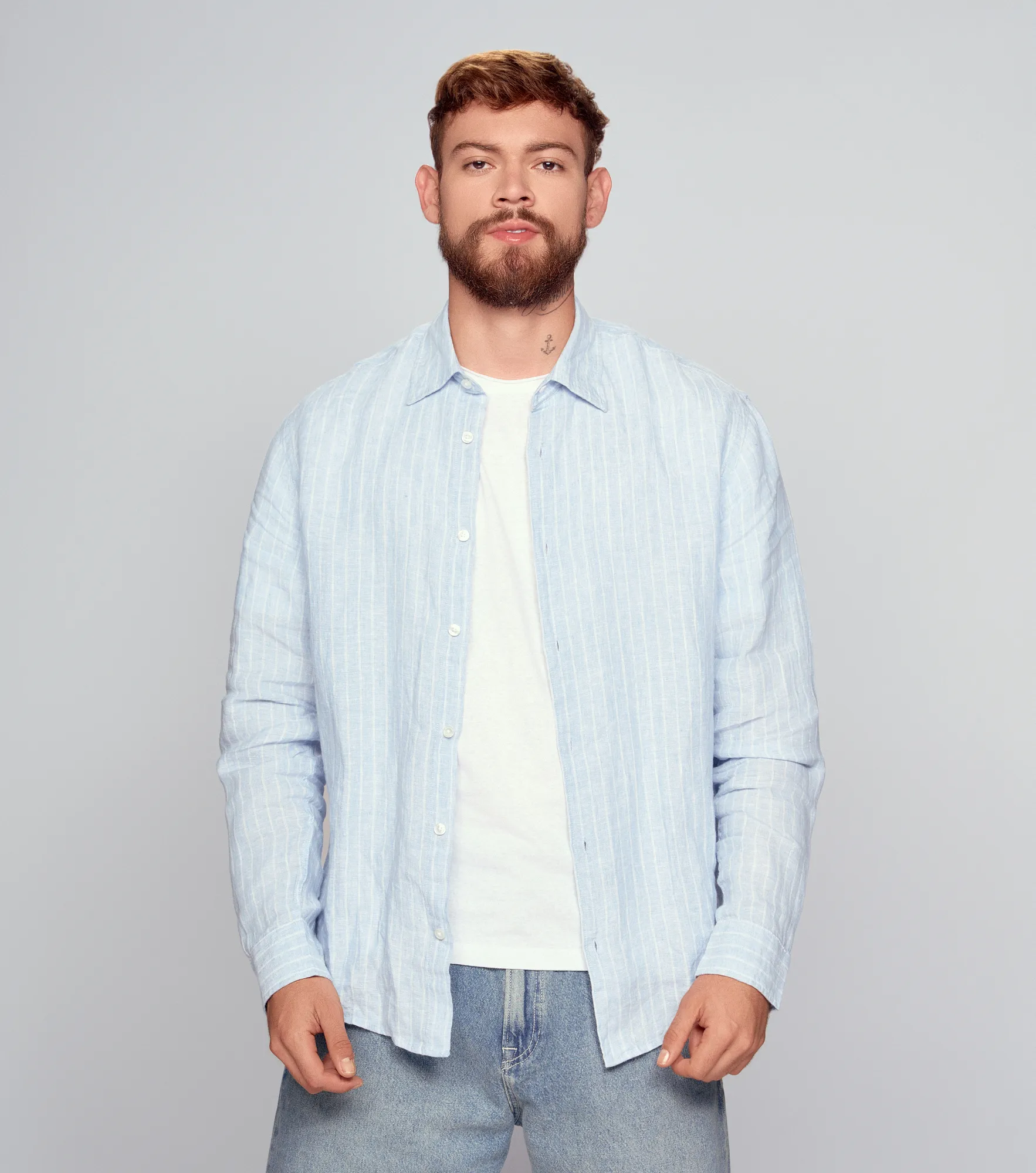 Camisa Jack And Jones Jprblalawrence Linen L S Shirt Sn 131174 AZ