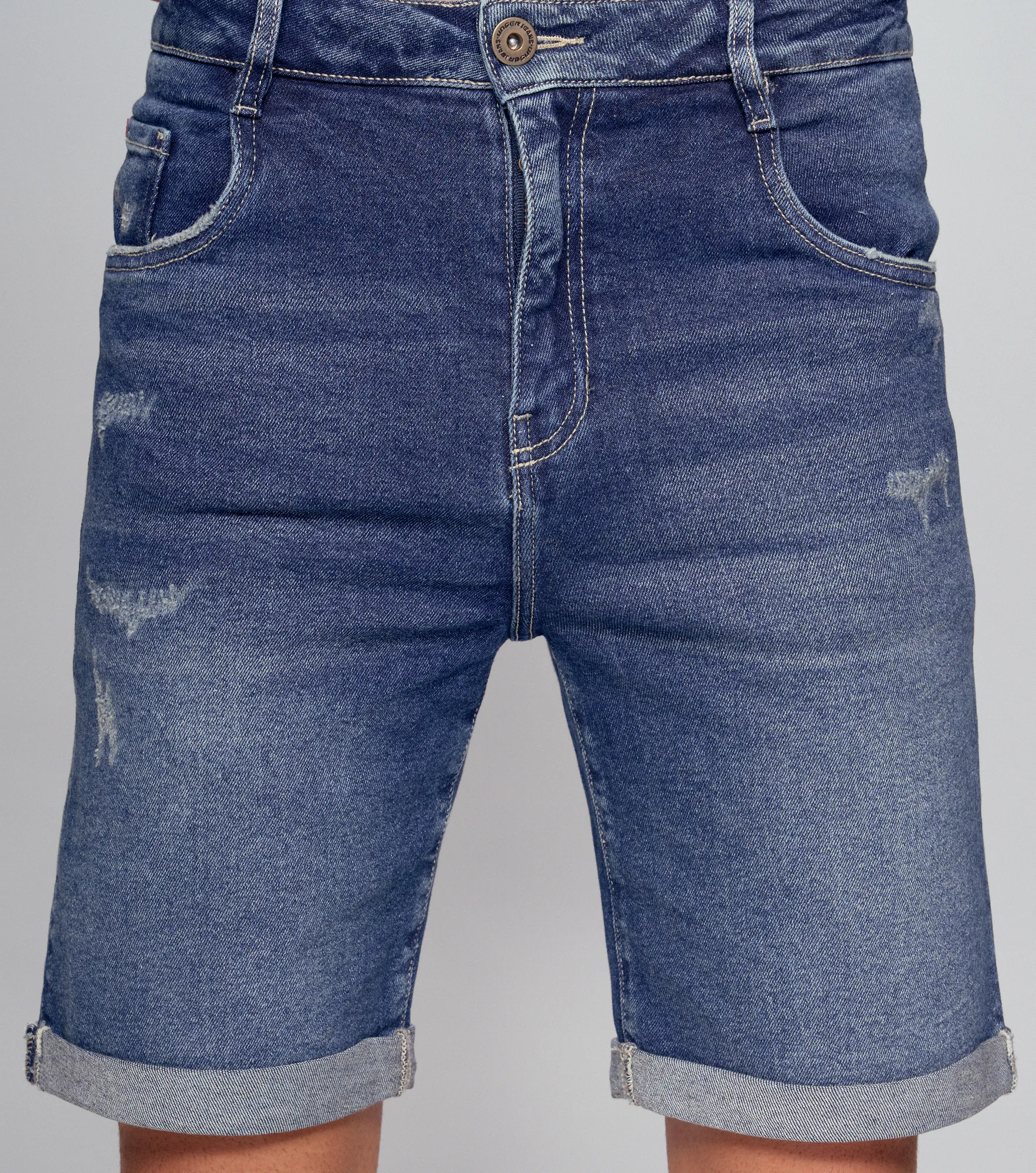 Bermuda Para Hombre En Indigo 5 Bolsillos Unser 834223 AZ