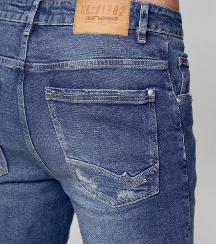 Bermuda Para Hombre En Indigo 5 Bolsillos UnserAZ